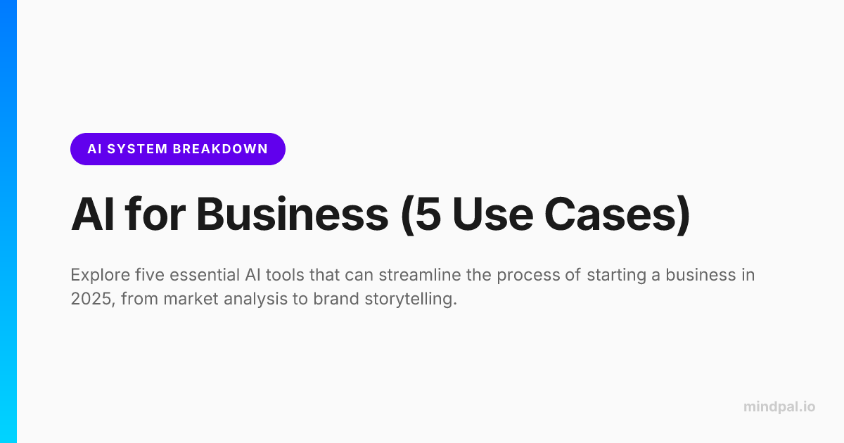 5 AI Tools for Starting a Business in 2025 | MindPal Blog