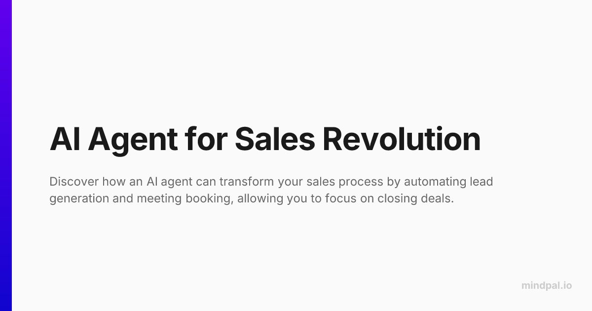 Stop Chasing Leads, Start Closing Deals How an AI Agent Can